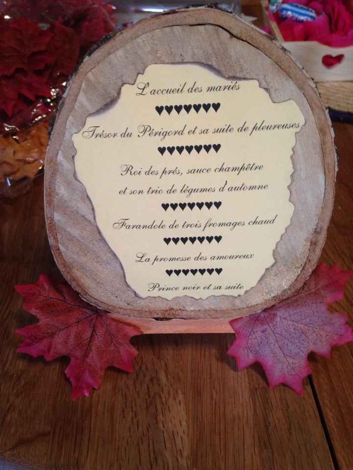 Vos avis ; diy menu mariage d'automne - 1