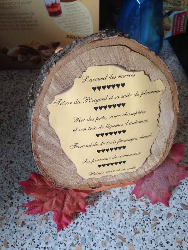 Vos avis ; diy menu mariage d'automne - 3