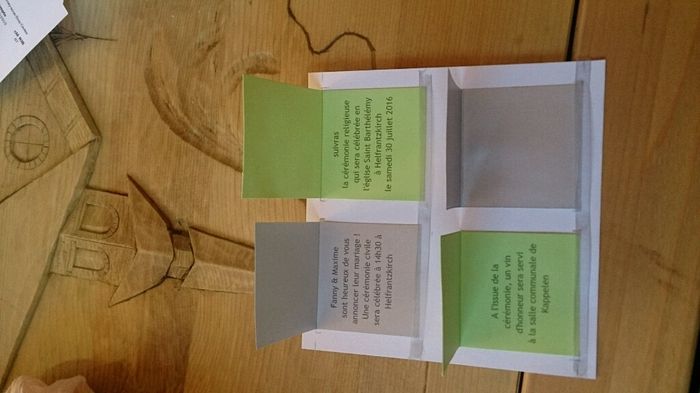 Faire part de mariage fait main - 2