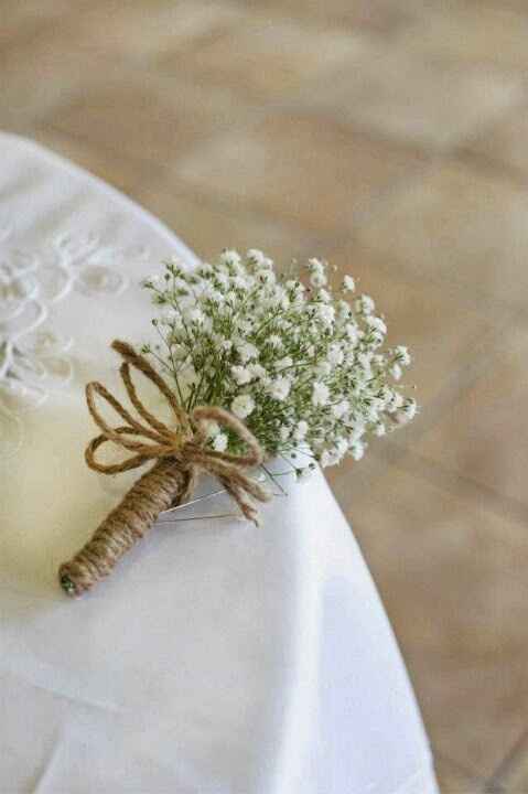 Boutonnière marié, témoins et pères des mariés