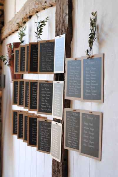 Plan de tables ardoises