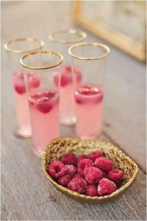 4 Champagne à la framboise
