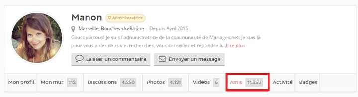 nombre d'amis