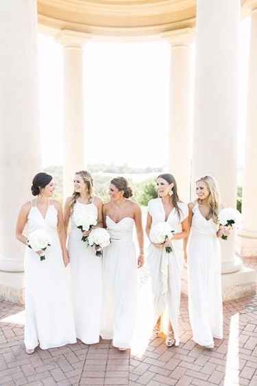 7 robe demoiselles d'honneur blanc