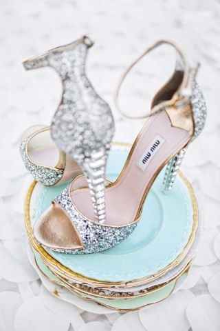 6 chaussures mariage Argent