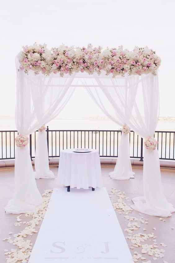 Mariage rose et blanc