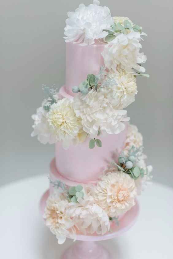 Mariage rose et blanc