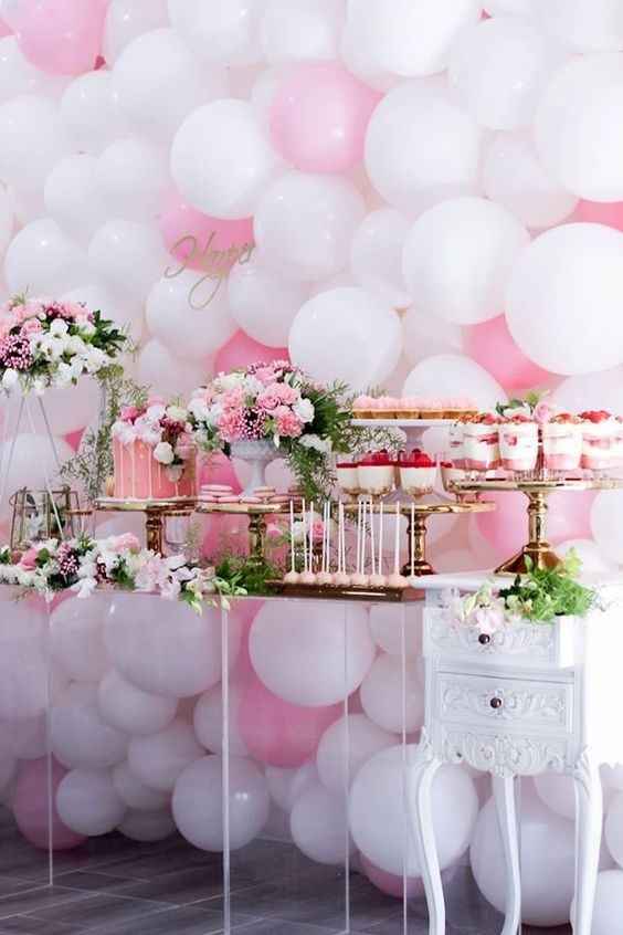 Mariage rose et blanc