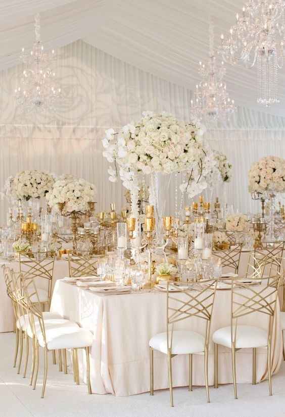 mariage blanc et doré