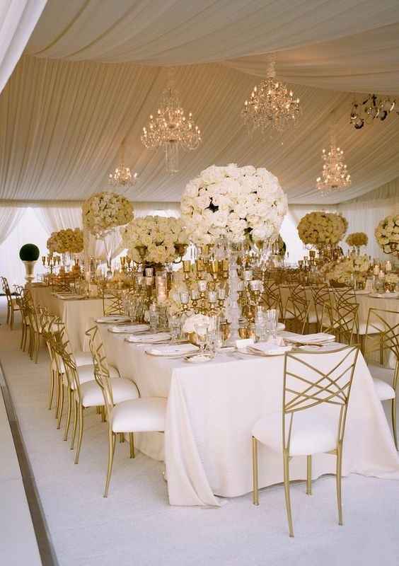 mariage blanc et doré