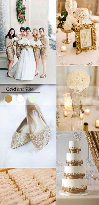 mariage blanc et doré