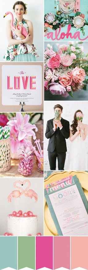 mariage flamant rose