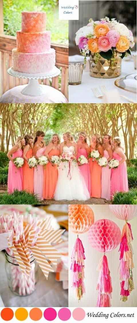 Rose et orange