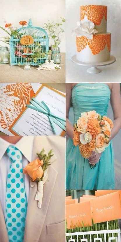 Bleu et orange