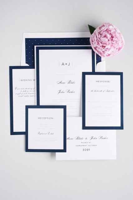 Décoration bleu marine et blanc