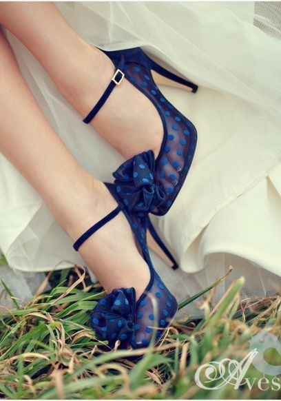 chaussures bleues mariage