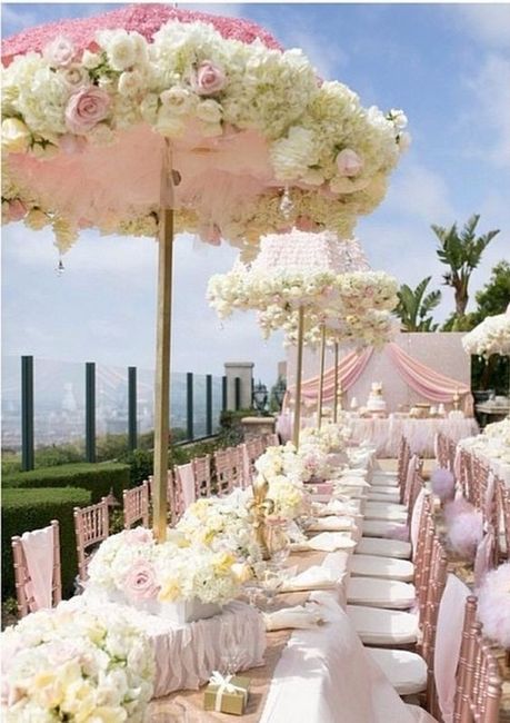 Mariage rose et blanc