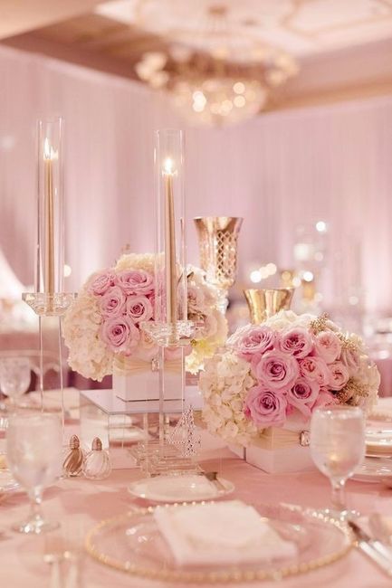 Mariage rose et blanc
