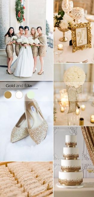 mariage blanc et doré