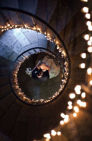 Dans les escaliers