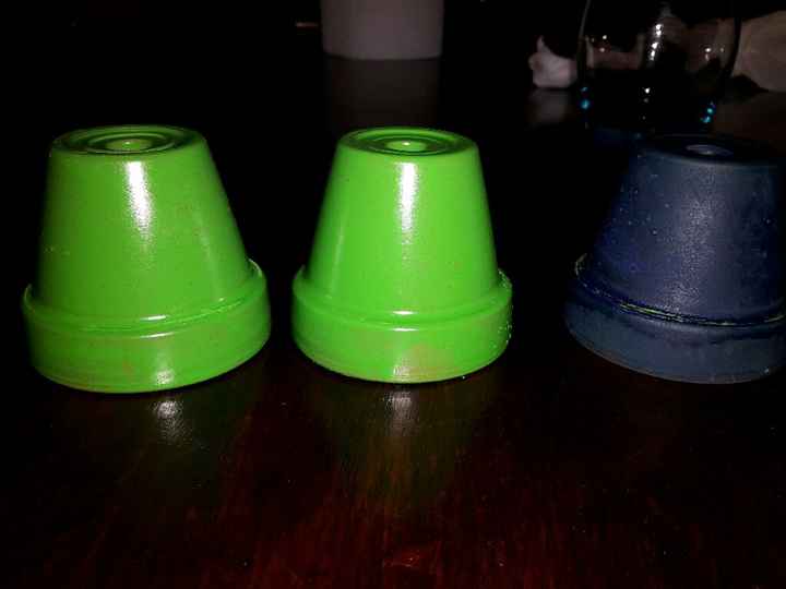 1er essaie peinture sur pot en terre ... - 1