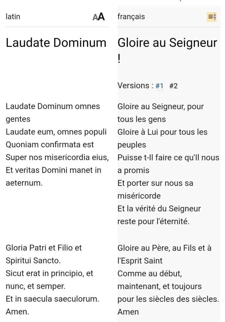 Chant de louange, Laudate Dominum - 1