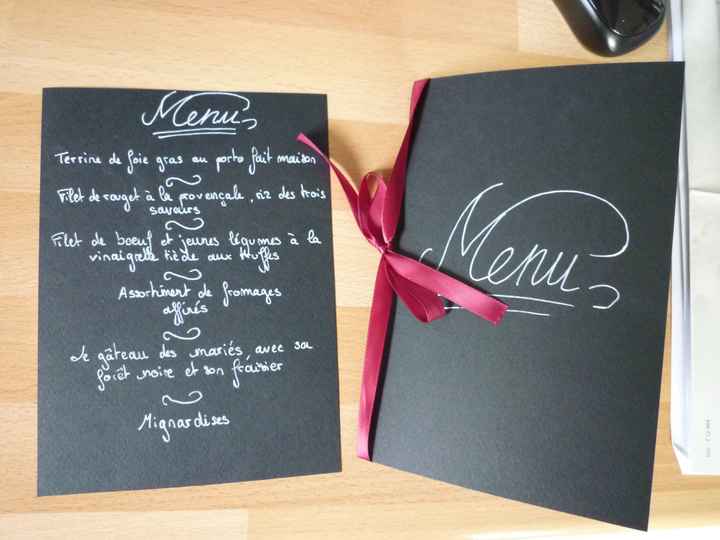 test intérieur du menu et menu