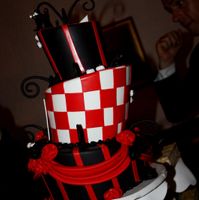 notre wedding cake de dos