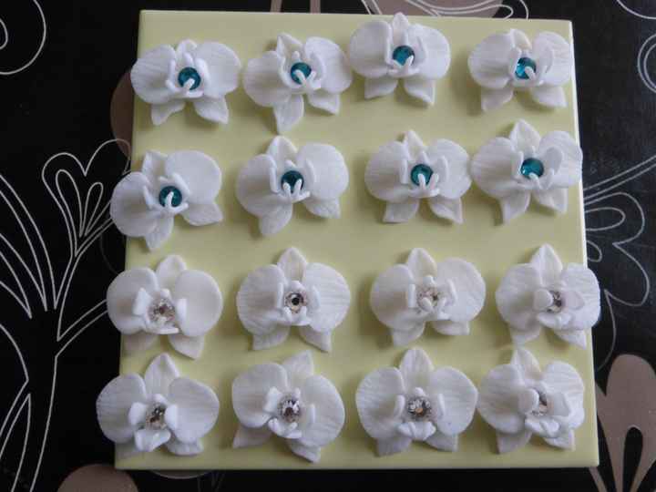 Mes orchidées pâte fimo