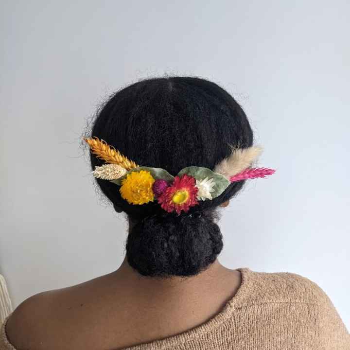 diy Peigne de fleurs séchées - 1