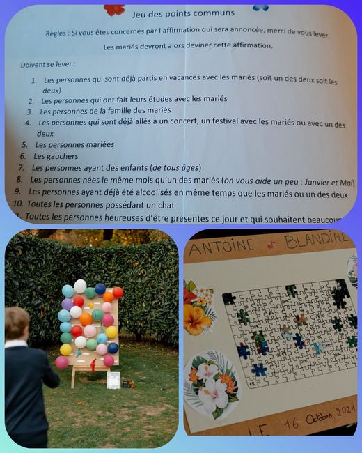 Activité pendant vin d'honneur 1