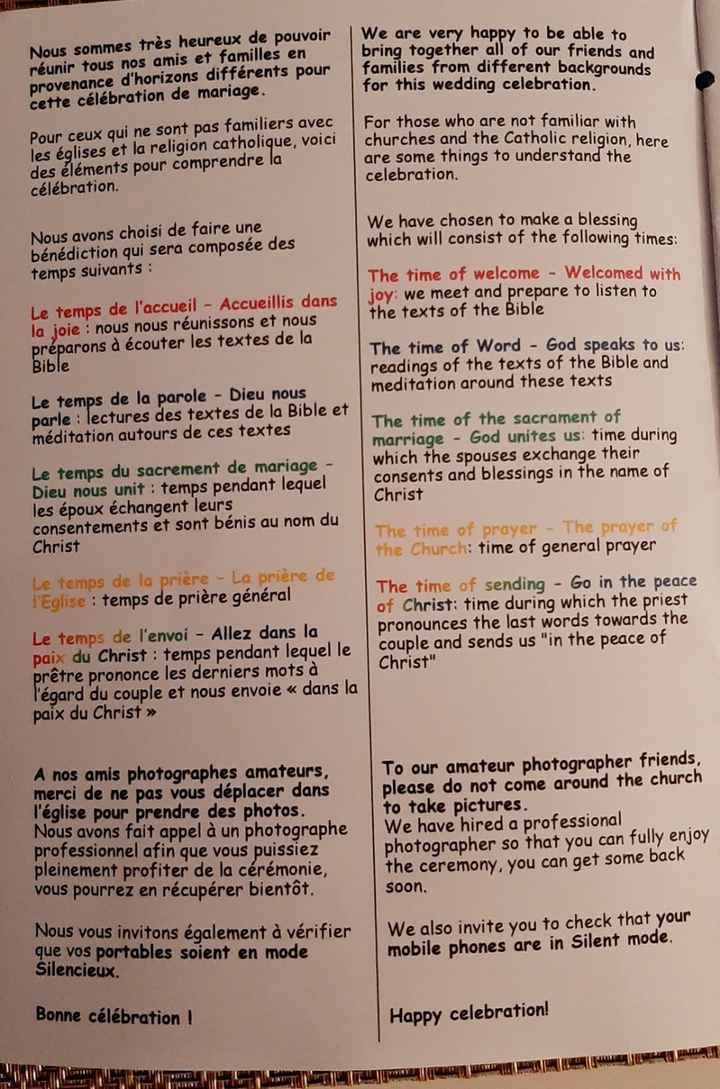 Perdue pour mon livret de cérémonie - 1