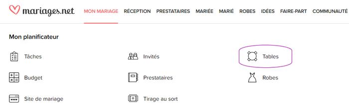 Site application pour plan de table - 1