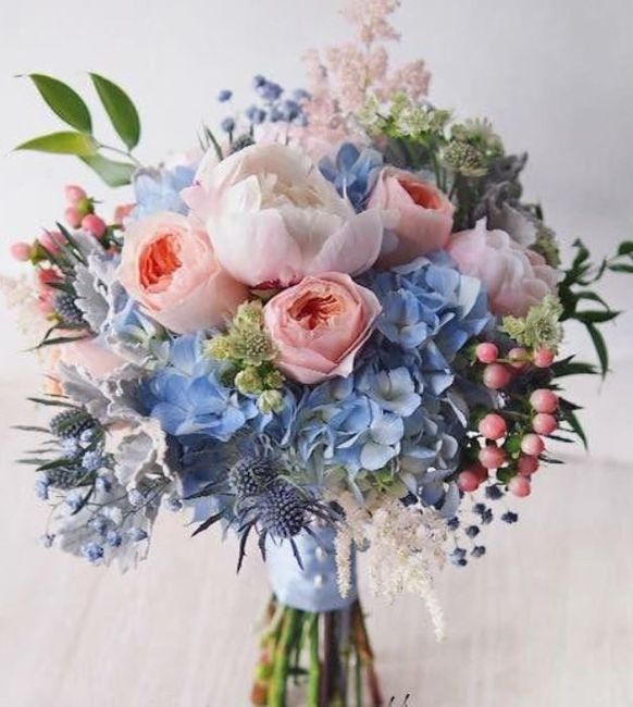 Bouquet champêtre bleu 13