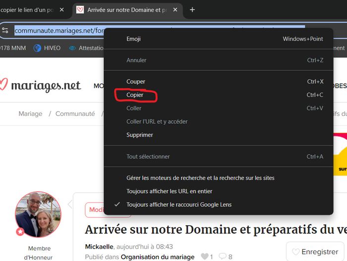 Comment copier le lien d'un post? 1