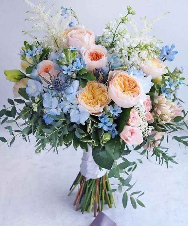 Bouquet champêtre bleu - 1