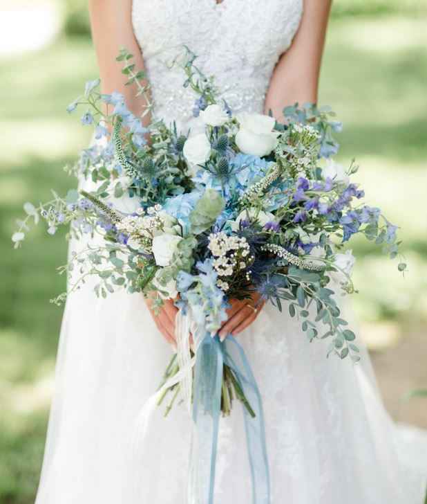 Bouquet champêtre bleu - 3