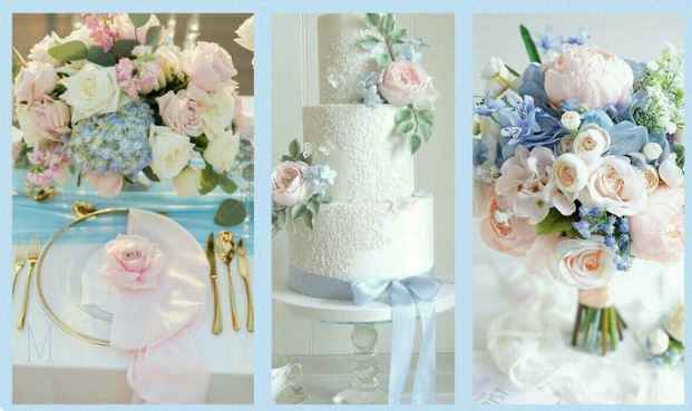 Bouquet champêtre bleu - 12