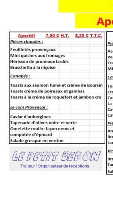 Traiteur trouvé - 2