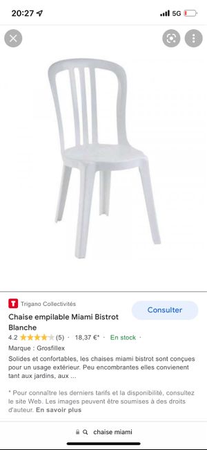 Décoration chaise miami blanche 1