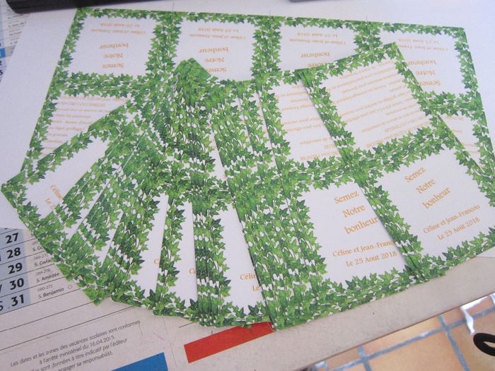 Préparation sachets de gaines à planter