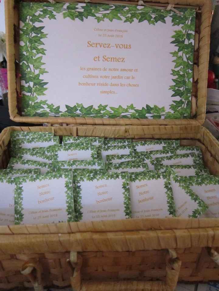 Cadeaux pour les invités terminés