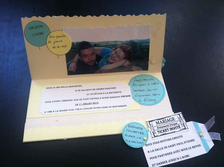 Mon faire-part enfin terminé - 2