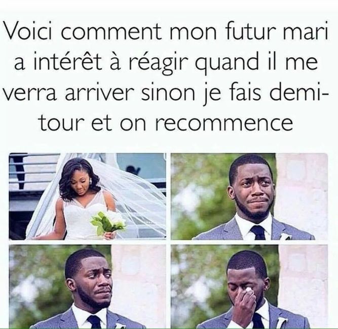 Comment imagines-tu la réaction de ton futur lorsqu'il te découvrira dans ta robe de mariée ? 2