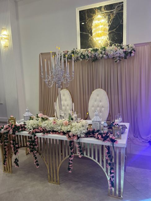 Déco d'une table d'honneur pour mariés by INSPIR'ASSION DÉCO 
