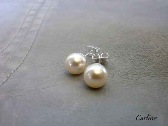 boucles d'oreilles perles ivoire