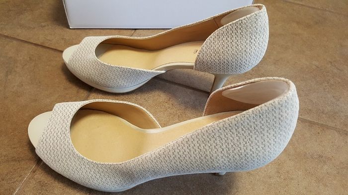 Mes chaussures de mariée - blanc et argent