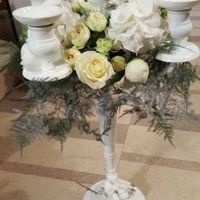 chandeliers fleuris - table invités