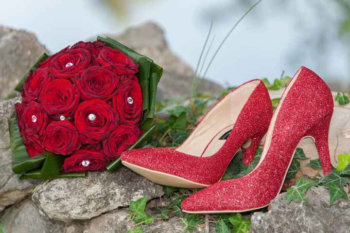 Bouquet roses rouges strass
