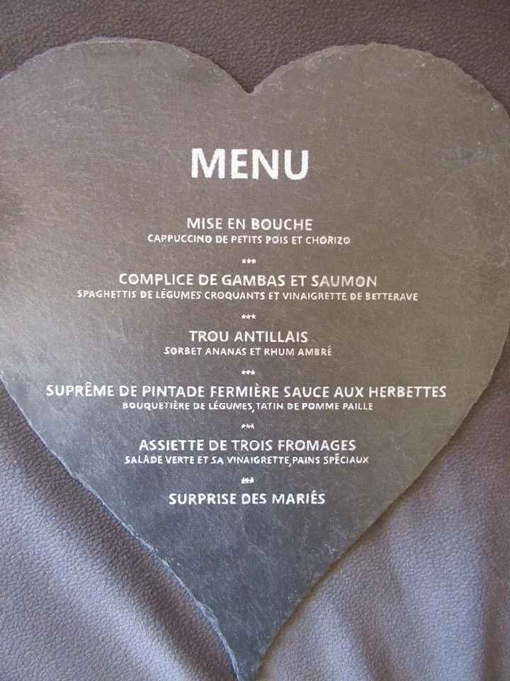 menu de plus près
